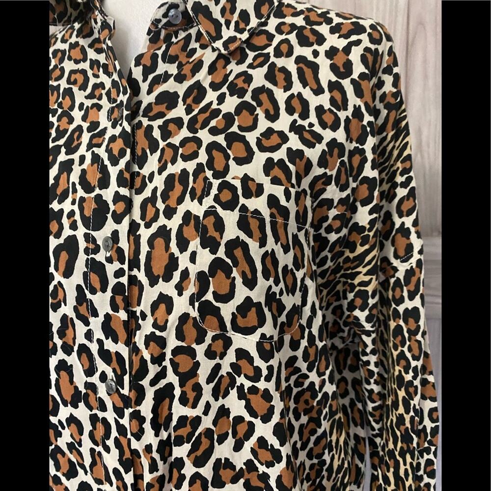 Scotch & Soda Small Animal Print Button Down Long… - image 2